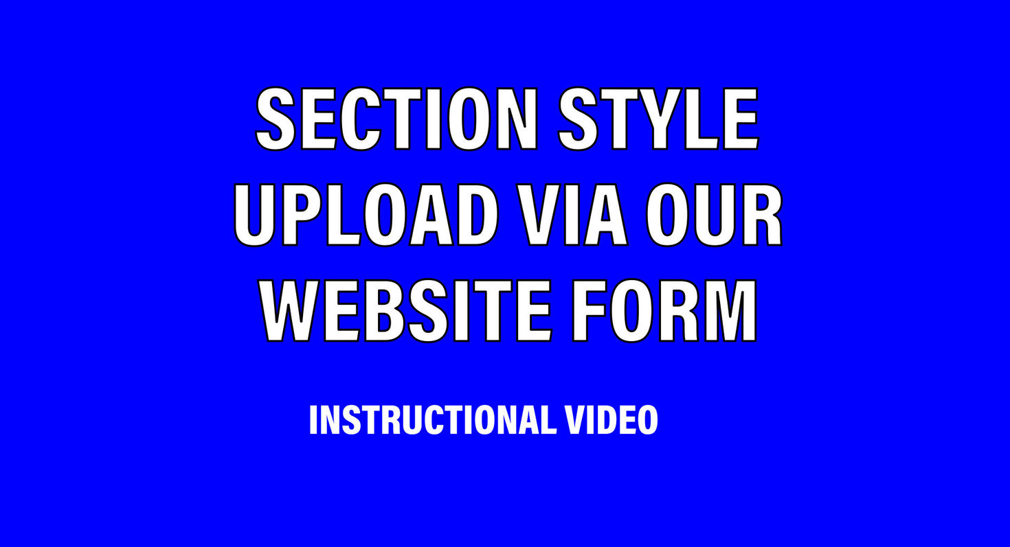 Section Style Upload via our website Tutorial